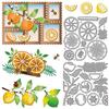 Fruit Carbon Steel Cutting Dies Stencils for DIY Scrapbooking Photo Album Decorative Embossing Paper Card Orange 110x110~114x0.8mm 2pcs/set