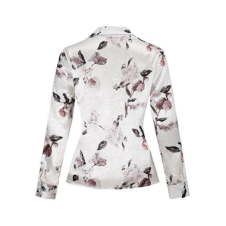 Women's Vintage Oil Painting Style Floral Print Shirt, Spring/Summer French Niche Long Sleeve Blouse, Elegant for Commuting