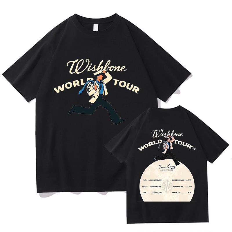 Conan Gray Wishbone World Tour 26 Tshirts Unisex Women Summer Cotton Clothing Casual Fashion Round Neck Short Sleeved Tee