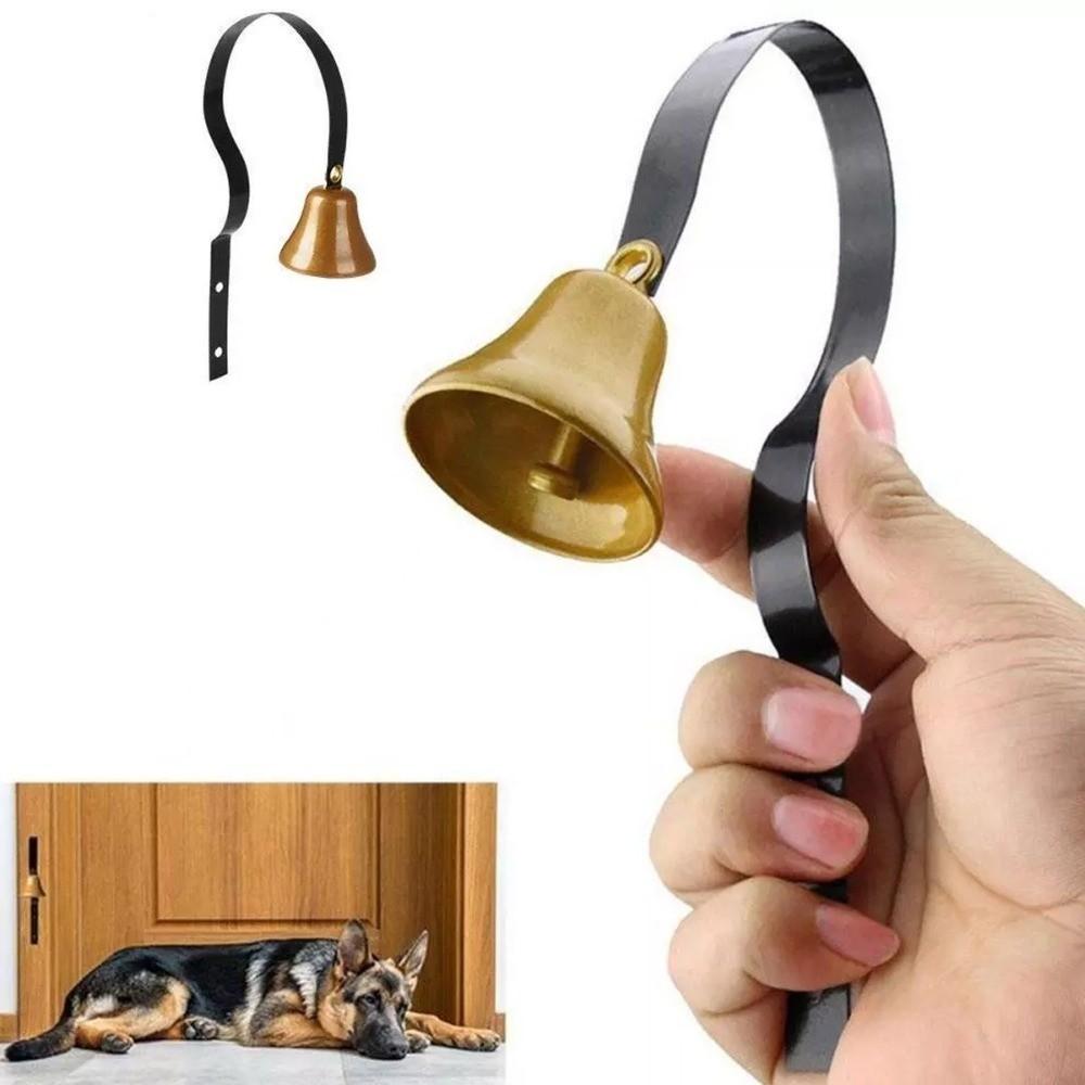 Brass Hanging Door Bell Clear Tone Loud Sound Metal Door Bell Curved Metal Support Hanging Design Entry Alert Bell