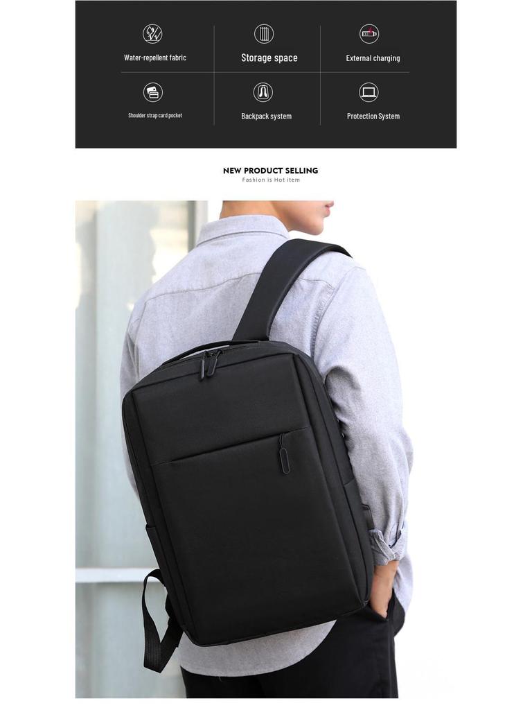 Men's Large Capacity Business Backpack 2025: Fashionable, Lightweight Travel & School Bag with Logo Print