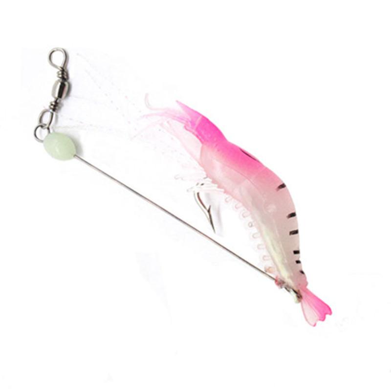 9cm Simulation Prawn Fishing lure Multicolor Luminous Tackle Bait Sea fishing Soft bait fishing tool