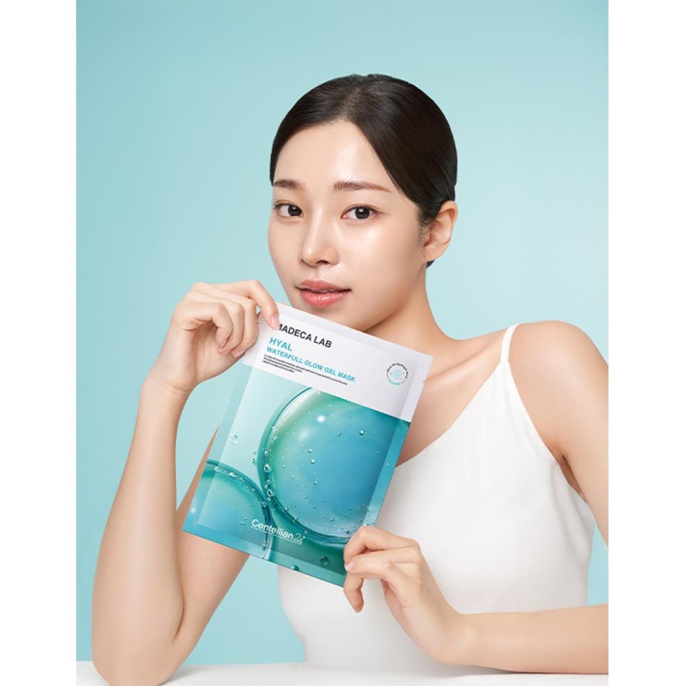 Dongkuwa Pharmaceutical Centellian 24 Madeca Lab Hyal Waterful Glow Gel Mask 5 Sheets 1 Box