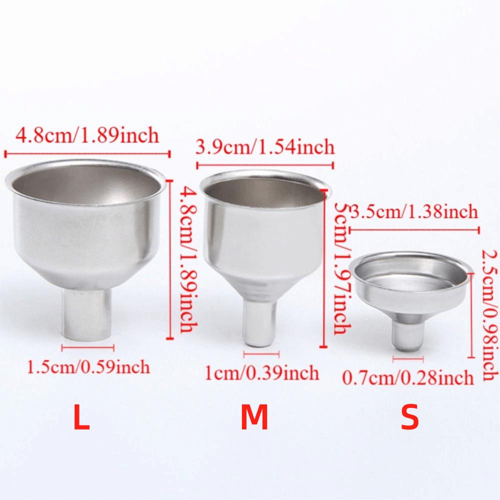 S/M/L Stainless Steel Funnel Small Mouth Mini Kitchen Liquid Dump Tool  Transferring Liquids