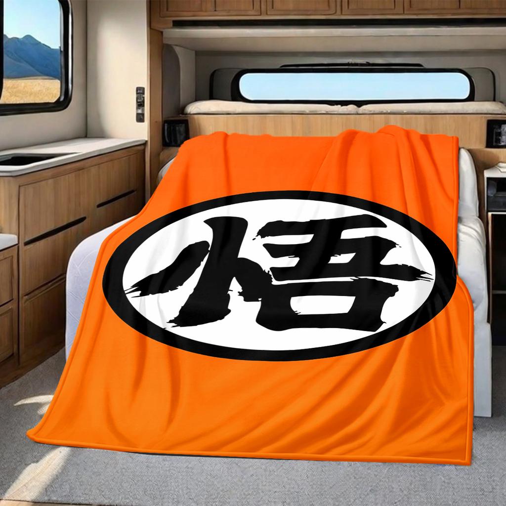 1pz Coperta in Flanella con Stampa Dragon Ball Super, Alta Qualità per Tutte le Stagioni, Decorazione per la Casa, Calore e Comfort, Perfetta per Regali di Natale