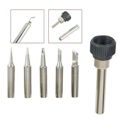 Bushing Adapter Soldering Iron Tips 900M-TB/TI/T-3C/T-2.4D/TK 5pcs Set