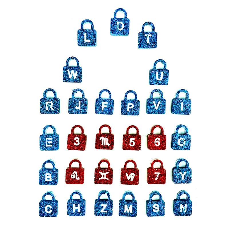 Number Alphabet Constellation Earrings Silicone Mold Crystal Epoxy Diy for Key Lock Pendant Jewelry Epoxy Mold for DIY C