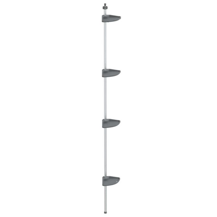 Tapis de douche - VIDAXL - Modèle télescopique - Aluminium argenté - 4 couches - Réglable