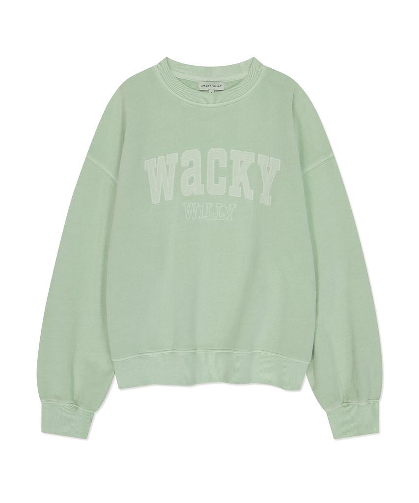 WACKY WILLY Women'S Semi-Overfit Pigment Sweatshirt Mint