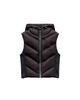 2023 Autumn/Winter Women's Street Fashion Press-glued Color-block Hooded Cotton Vest