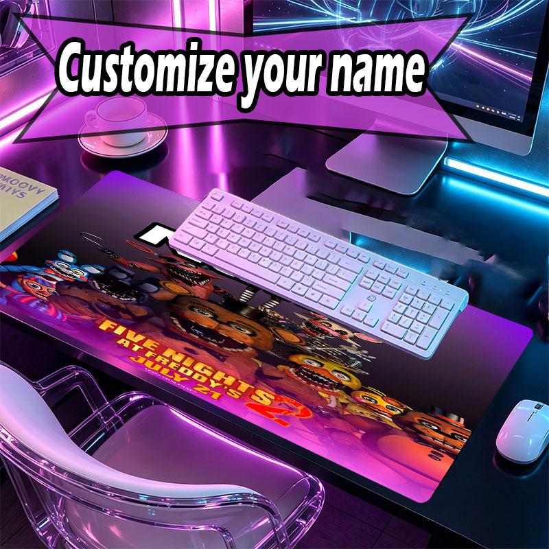 Personalizowana podkładka pod mysz z imieniem i wzorem Five Nights at Freddy's, Mata na biurko pod laptopa PC, Dekoracyjna mata na biurko do domu, Podkładka pod klawiaturę, Prezent
