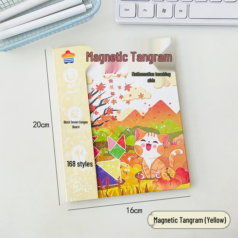 

Magnetic Tangram Puzzle Board for Kids - Colorful Educational Toy for Early Learning and Kindergarten Teaching
