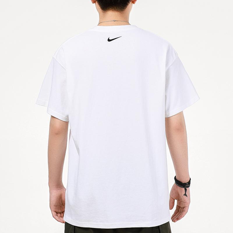 Nike Sports Running Casual Print Crew Neck T-Shirt Men Tops White DM7917-100