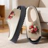 Cross-Border Exclusive Flower Linen Cotton Unisex Slippers for Spring, Summer, Autumn