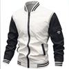 Fashion Stripe Men's Stand Collar Casual Zipper Jacket Outdoor Sports Coat Windbreaker Jacket for Men