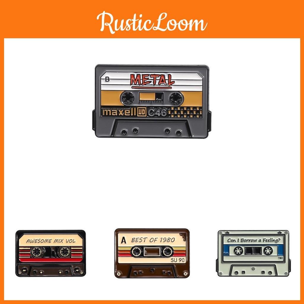 Artistic Cartoon Music Cassette Brooch Colorful Alloy Pin Unique Decoration For Everyone