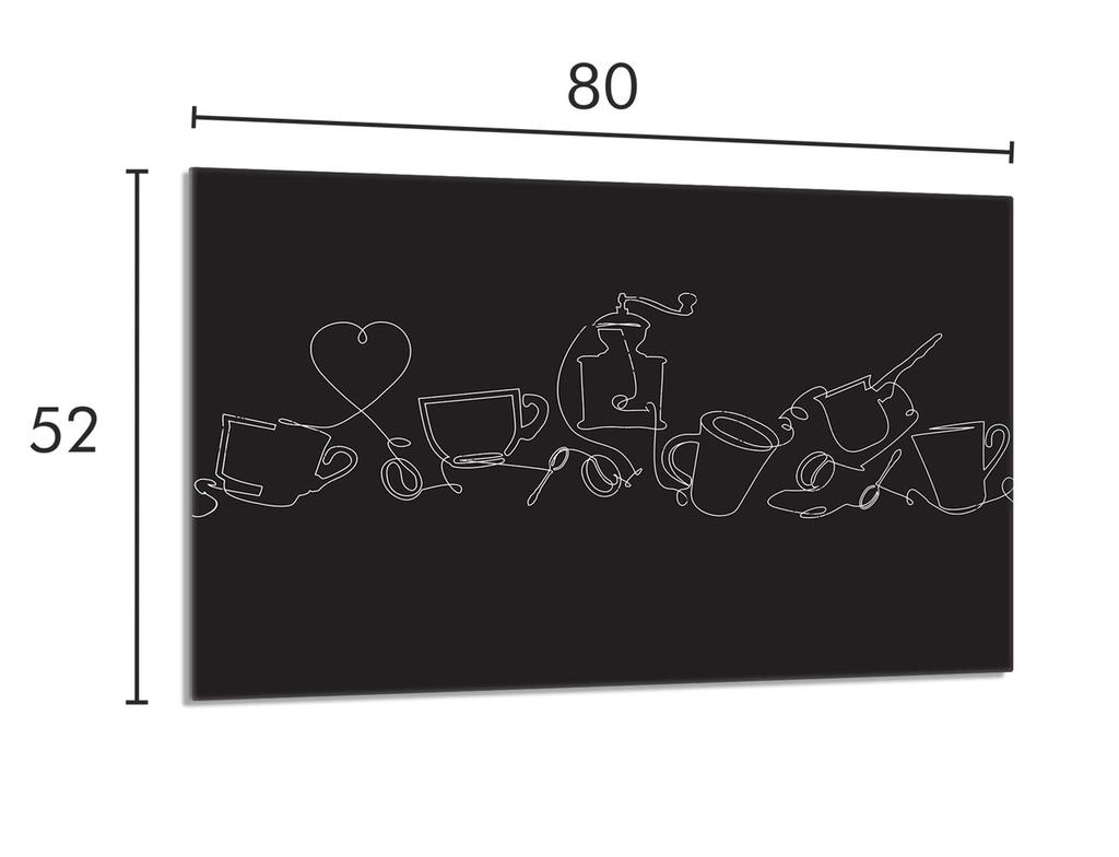Glass Hob Protector 80x52 Black