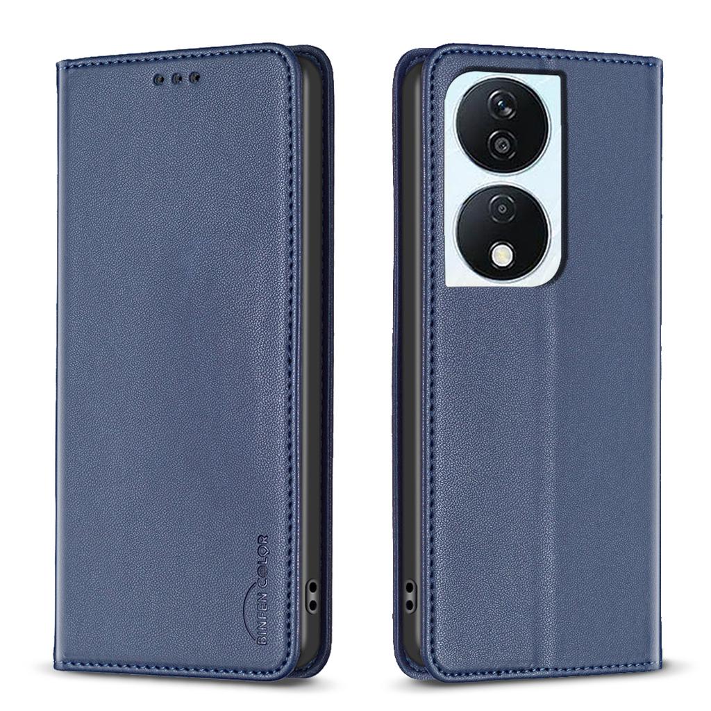 BINFEN COLOR BF18 For Honor X7b 4G/90 Smart Card Slots Leather Case Magnetic Auto Closing