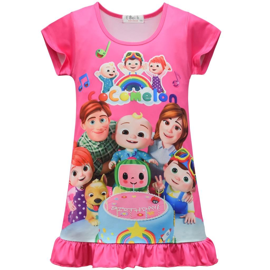Children'S Short-Sleeved Pajamas, European And American Cartoons, Loungewear Milk Silk Pajamas 3196