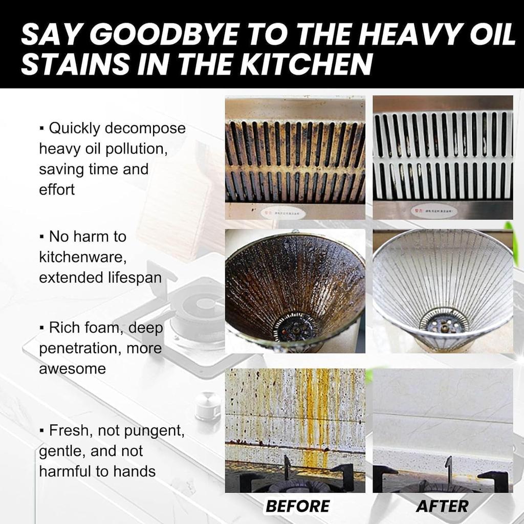 Natural Enzyme Formula to Household Appliances, Multi-Purpose Kitchen Appliance Oven Cleaner,Stove Range Hood Kitchen Oil Stains Multi Purpose Cleaner