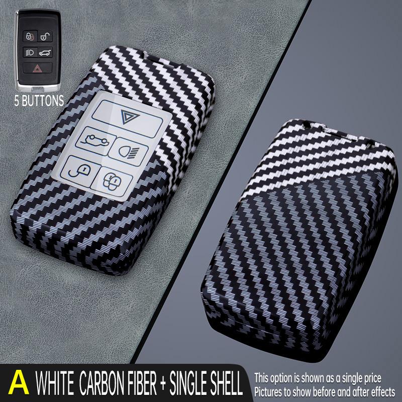 Carbon Car Key Cover Case Shell for Land Rover Range Rover Evoque Discovery Sport Velar for Jaguar XE E-PACE XF 2022 2023 2021