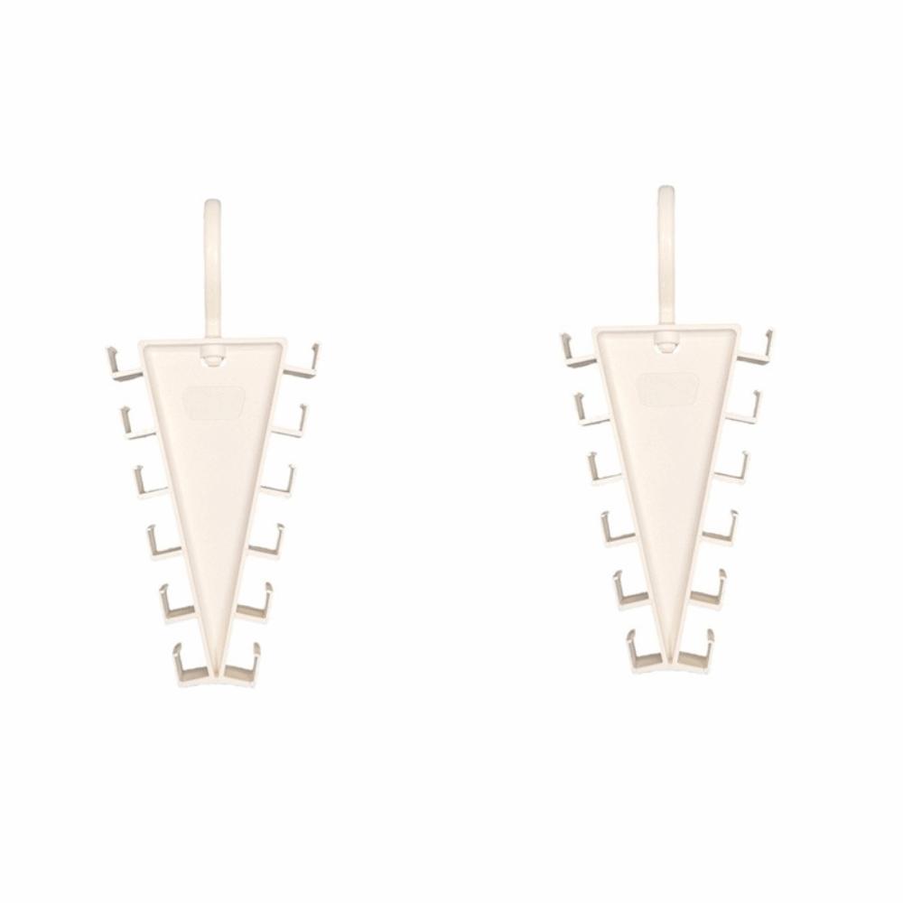 

2PCS 12 Hooks Pants Rack Rotatable Hook Underwear Socks Holder Wardrobe Organization 2pcs