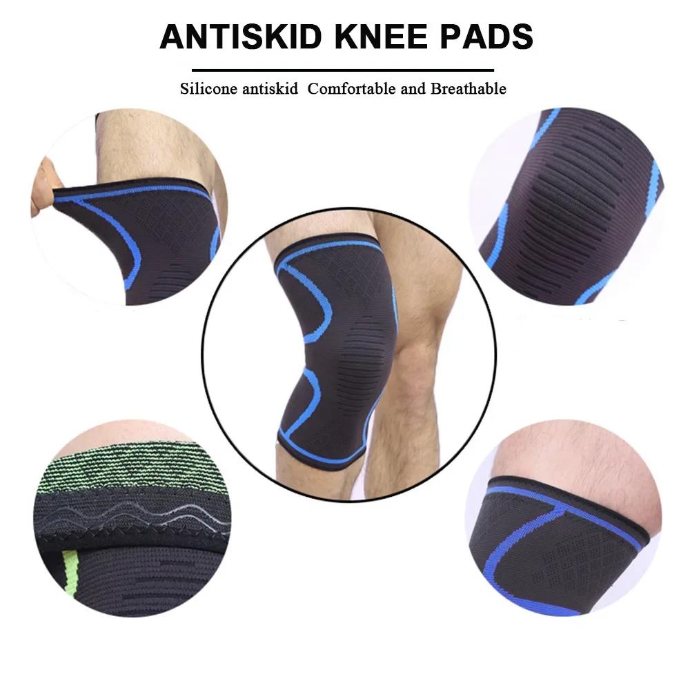 Ready Stocked Running Cycling Knee Support Braces Elastic Nylon Sport Compression Pad Sleeve for Basketball VolleyballHot Sell