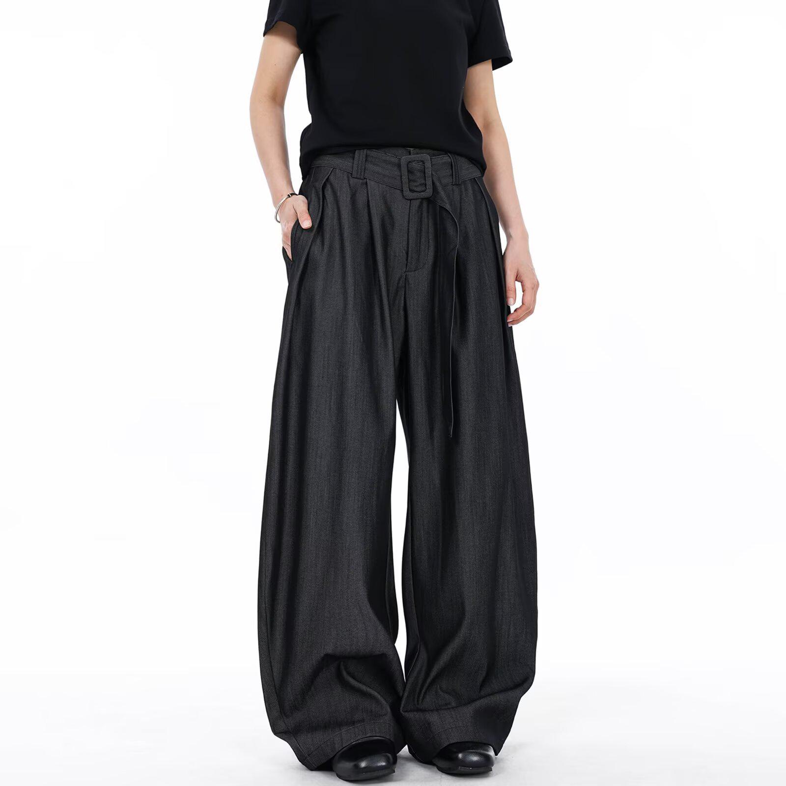 

Trendy Men s Slimming Loose Straight-Leg Suit Pants - Handsome, Casual, Wrinkle-Resistant, Easy-Care, Slightly Wide-Leg, High-End Versatile Trousers. 2XL темно-серого