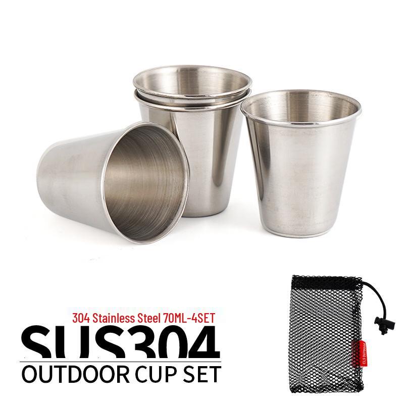Gongziyu Portable 304 Stainless Steel Mini Cup Set