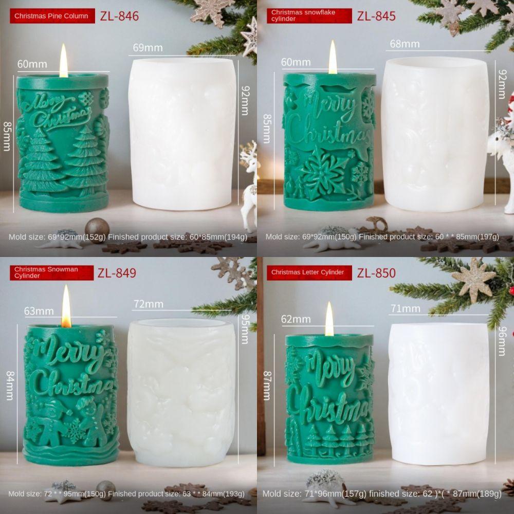 Silicone Scented Candle Molds Merry Christmas Soap Making Tools New Candle Mold
