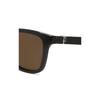 Police Men's Polarized Sunglasses Square Frame SPLT72J 534ALP Shiny Dark Gray Brown Lenses
