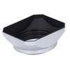 Lens Hood Square Retro 46mm Lens Hood Shade for Digital Camera Mirrorless Camera Silver