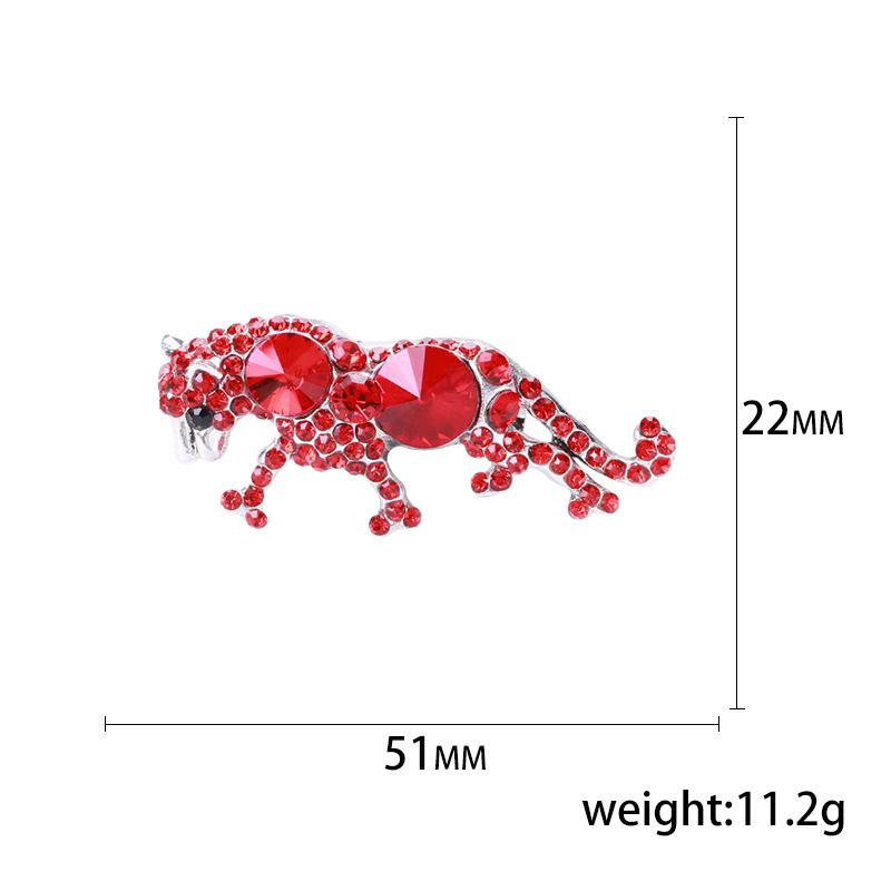 Hochwertige Handgemachte Strass-Gepard Brosche, Modischer Tier-Herren-Anstecker Schmuck Kragenpin Zubehör
