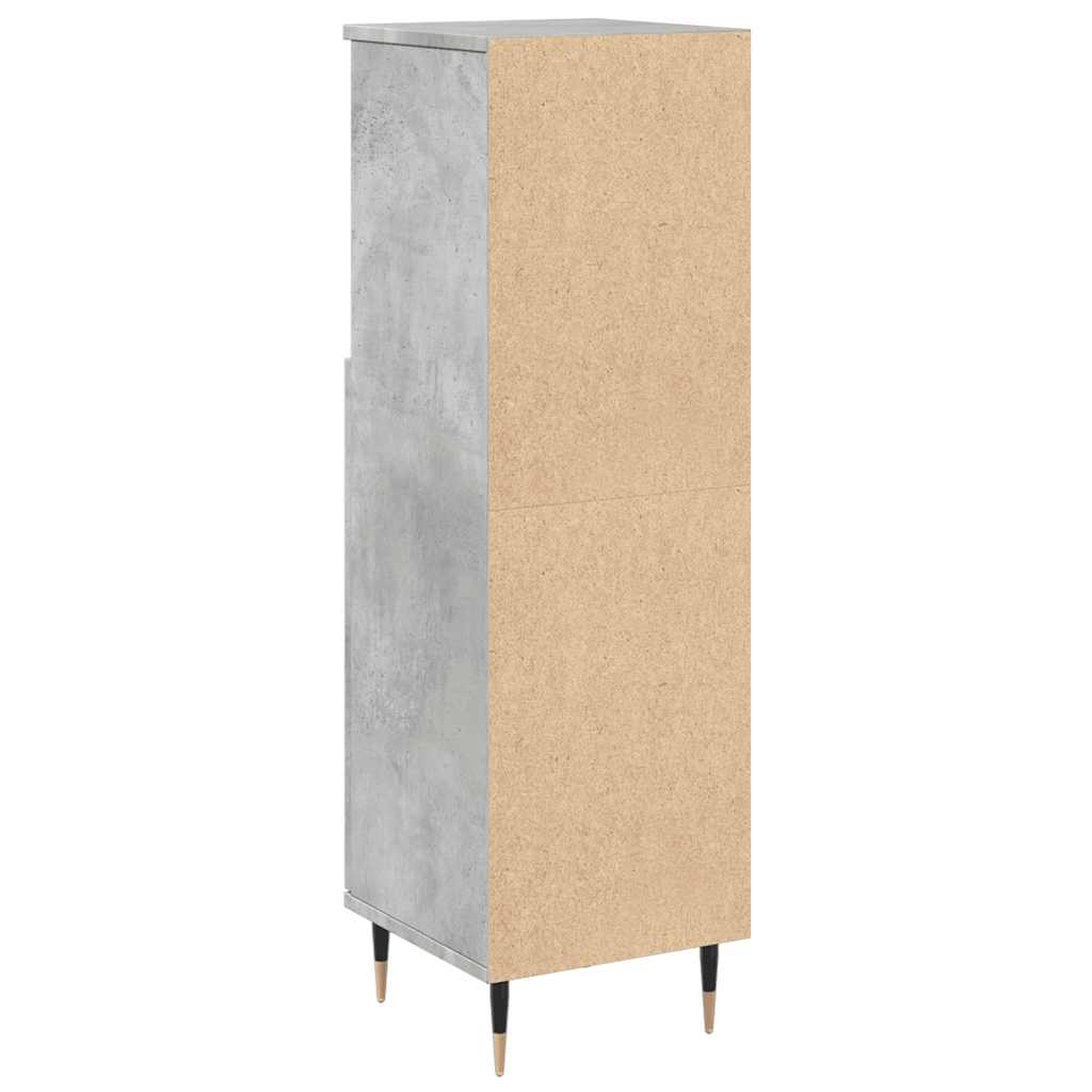 Vidaxl Bathroom Cabinet, Concrete Grey, 30X30X100 Cm
