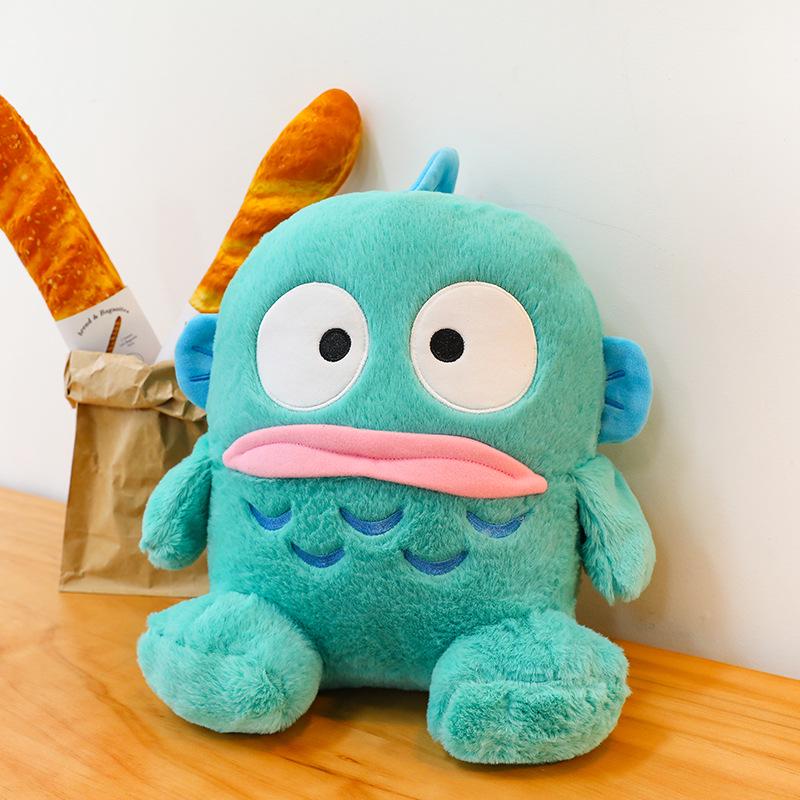 

Merman Hanton Plush: Cute Goofy Blue-Green Ugly Fish Doll 30cm 0.25KG