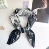 New Korean version of retro literary and artistic small square scarf silk scarf neck small scarf thin breathable skin-friendly scarf shawl