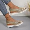 Fashion 2025 New Women Sneakers Pointed Toe Comfortable Shoes Ladies High Heels Shoes Shallow Mouth Clogs Wedge Platform Women Sneakers