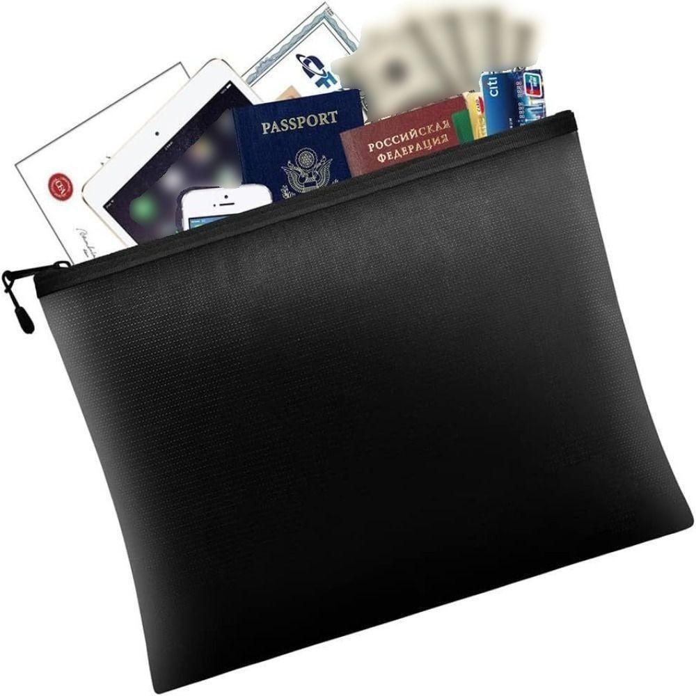 with Zipper Fireproof Document Bag High Temperature Resistant File Envelope Holder  Passport