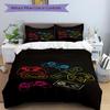 3Pcs Neon Game Controllers Bedding Set Soft Fabric Duvet Cover Pillowcases Home Christmas Xmas Halloween Gift 1 Duvet Cover 2 Pillowcase L1122