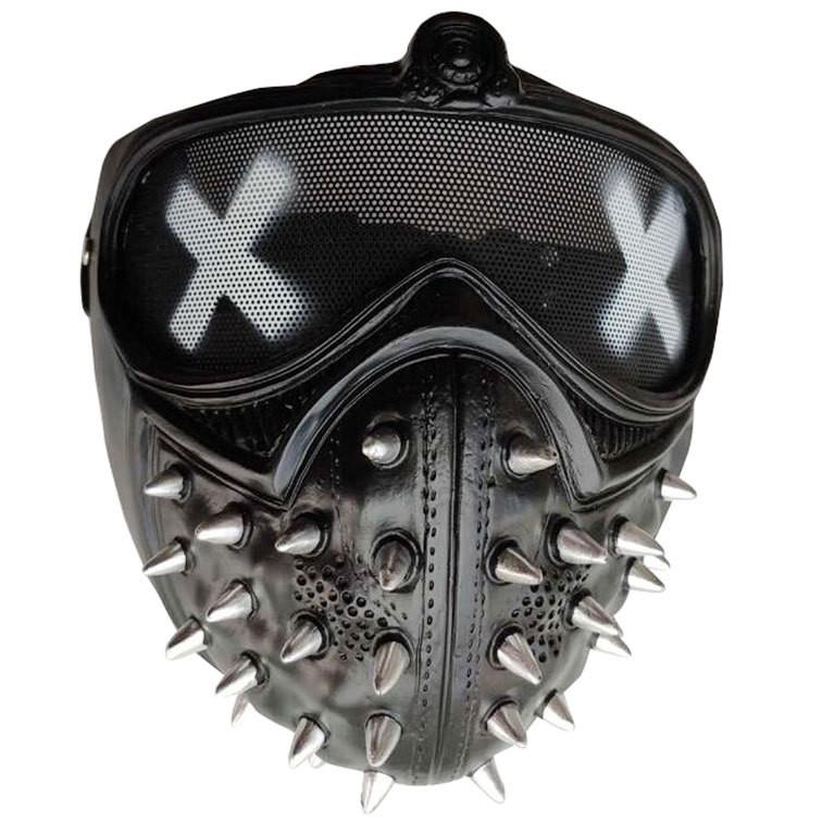 

Маска Watch Dogs в панк-стиле, полимерная маска с шипованным дизайном для ролевых мероприятий чёрный