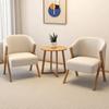 Household Nordic Lamb Velvet Single Sofa Chair Living Room Leisure Lounge Chair Solid Wood Fabric Lazy Sofa Chair