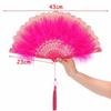 Accessories Sweet Fairy Girl for Lolita Feather Folding Fan Party Decor Dance Hand Fan Wedding Gift