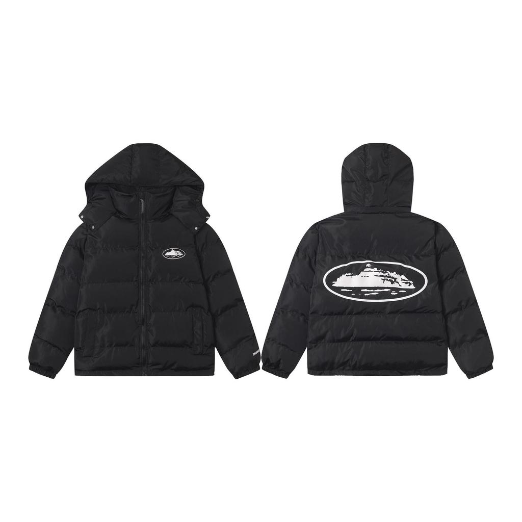 Chaqueta de Invierno Acolchada de Plumas Corteiz Alcatraz con LOGOTIPO Bordado