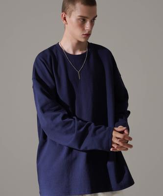 PERSTEP Fixed Oversized Long Sleeve T-Shirt Navy Smlt4447