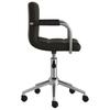 Vidaxl Swivel Office Chair, Black, Upholstered with Faux Leather