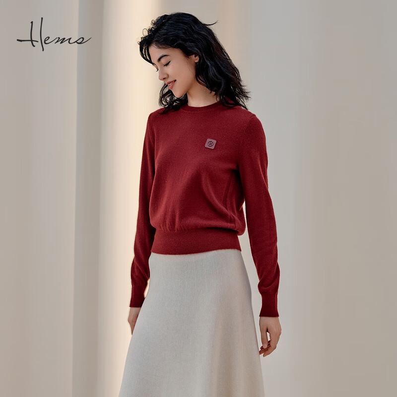 

Женский кашемировый пуловер с круглым вырезом от Hirmans XL