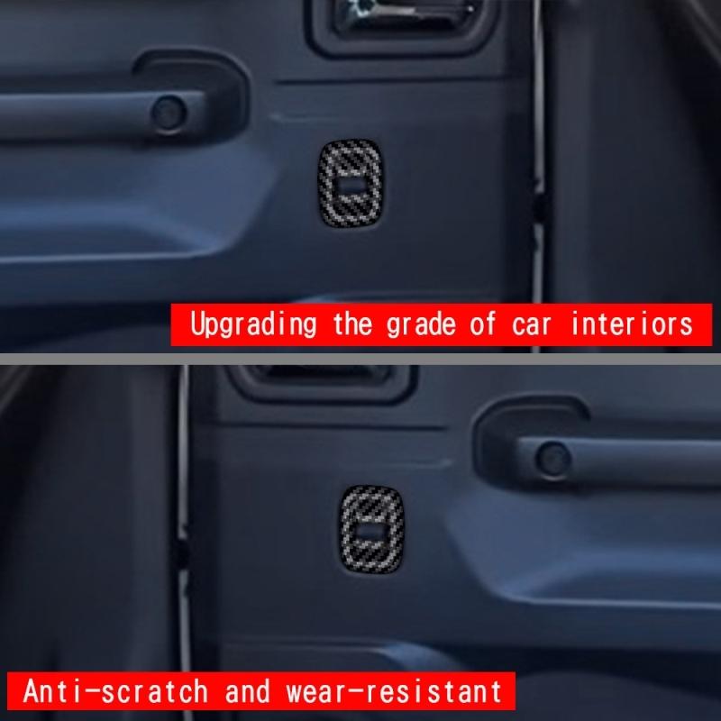 LHD RHD FOR SUZUKI Jimny Nomade 2025 2026 5 door ABS Carbonfiber Rear door window button glass switch cover Interior Accessories