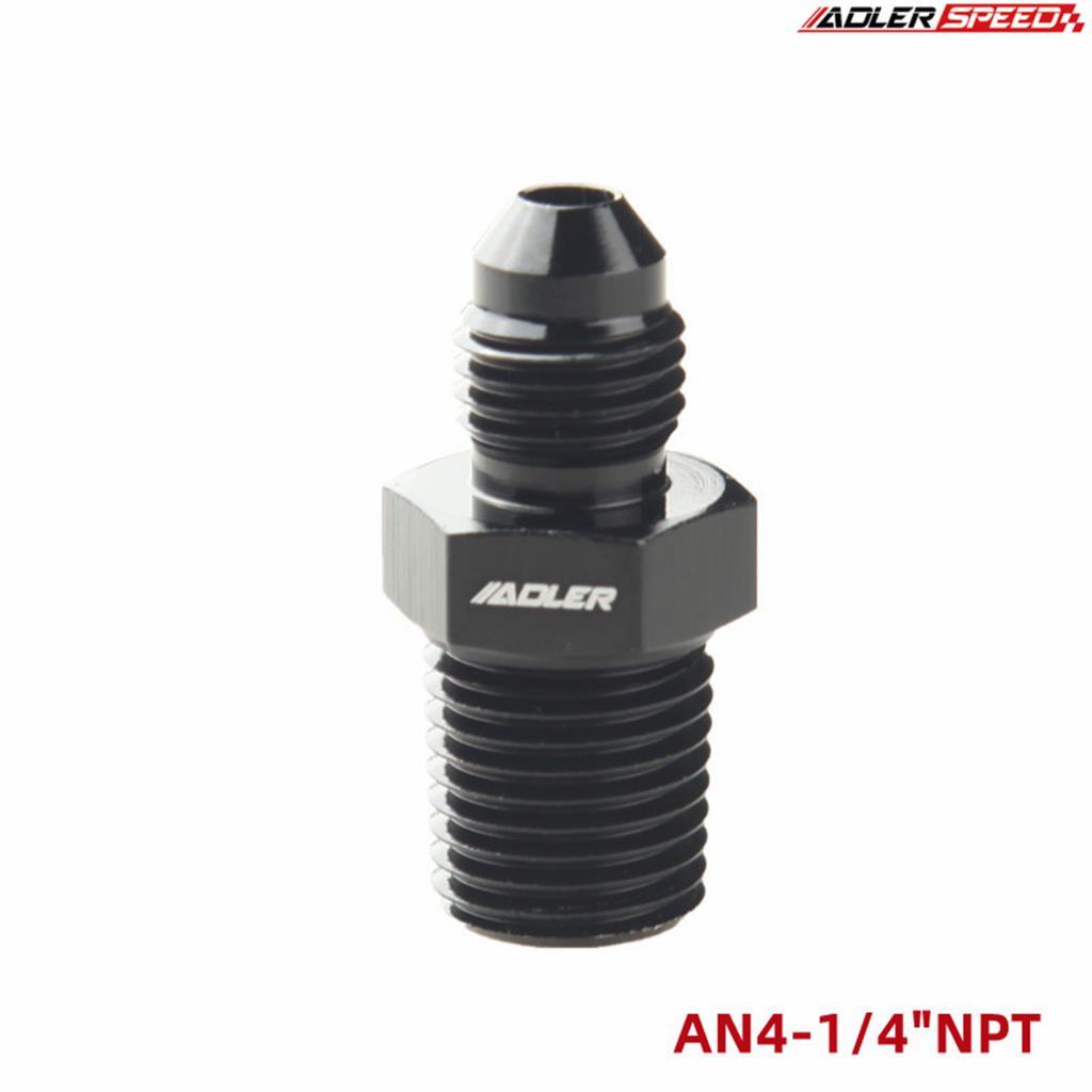 AN3/AN4/AN6/AN8/AN10/AN12 To 1/8" / 1/4" 3/8" 1/2" 3/4" 1"NPT Straight Fuel Hose Adapter Pipe Thread Fitting Black