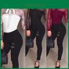 Sleeve Long Women Sexy Stretch Bodycon Bodysuit Tops Casual Leotard Plain Shirt