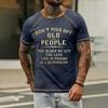 Men's Casual Loose Fit Short Sleeve T-Shirt with Printed Text Graphic Crew Neck Comfortable Summer Top